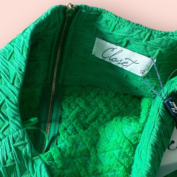 NWT Women’s Closet Designed And Made In London Green Fit And Flare Tank Dress - Picture 12 of 14